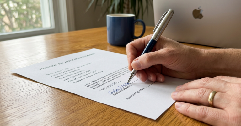 récapitulatif de votre candidature signé