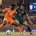 Joueurs disputant le ballon lors d’un match africain