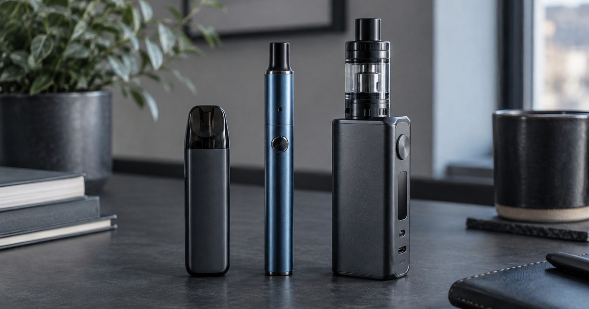 Pod, tube ou box : quel format de cigarette électronique choisir pour débuter ?